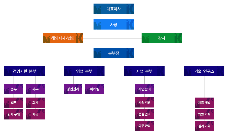 (주)KSTN 조직도